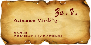 Zsivanov Virág névjegykártya